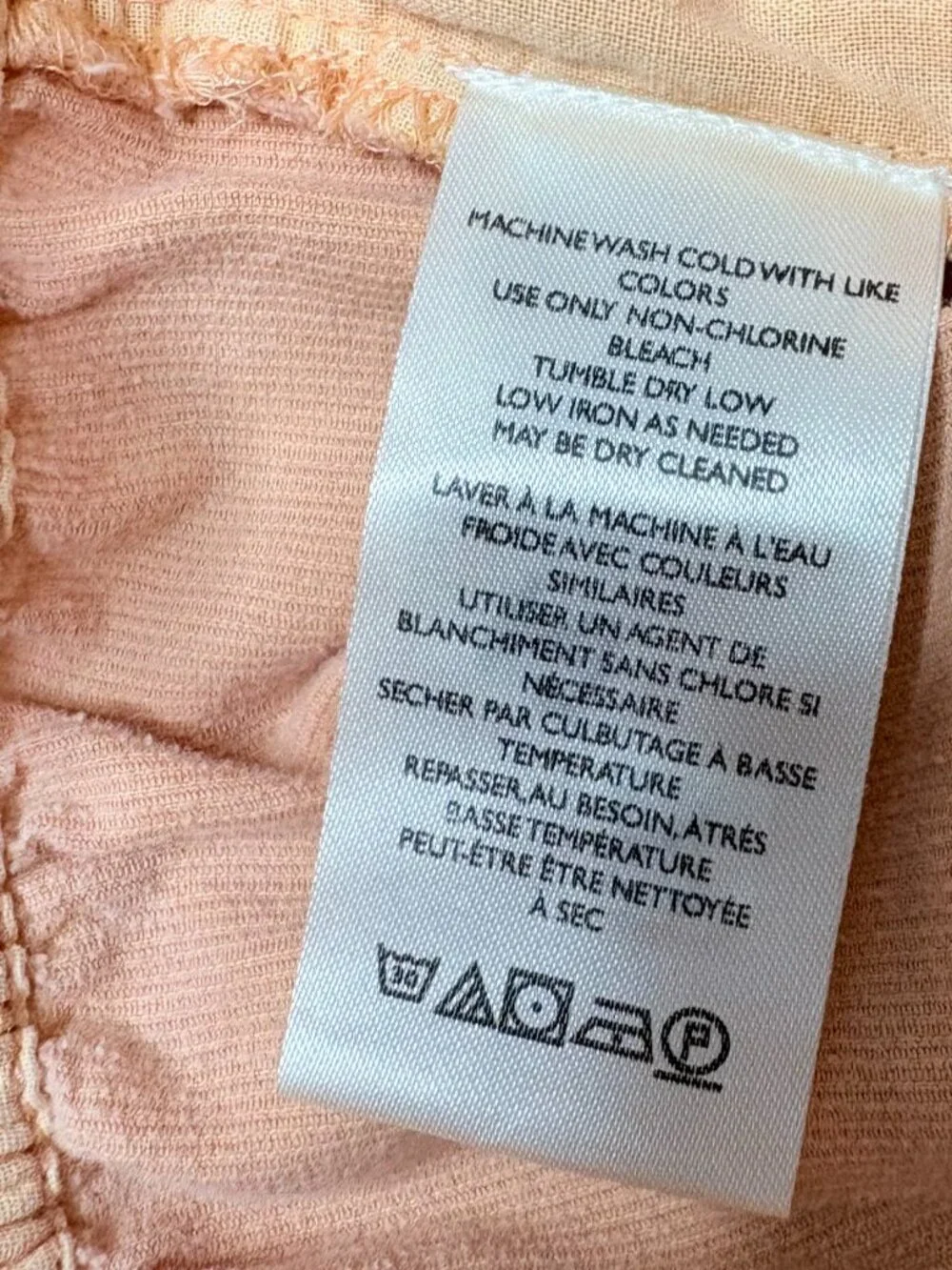 NWT Free People We The Free Apricot Corduroy Barrel Pants Size S (Fits M)